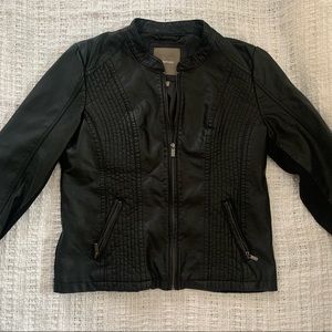 Stylish Black Faux Leather Jacket